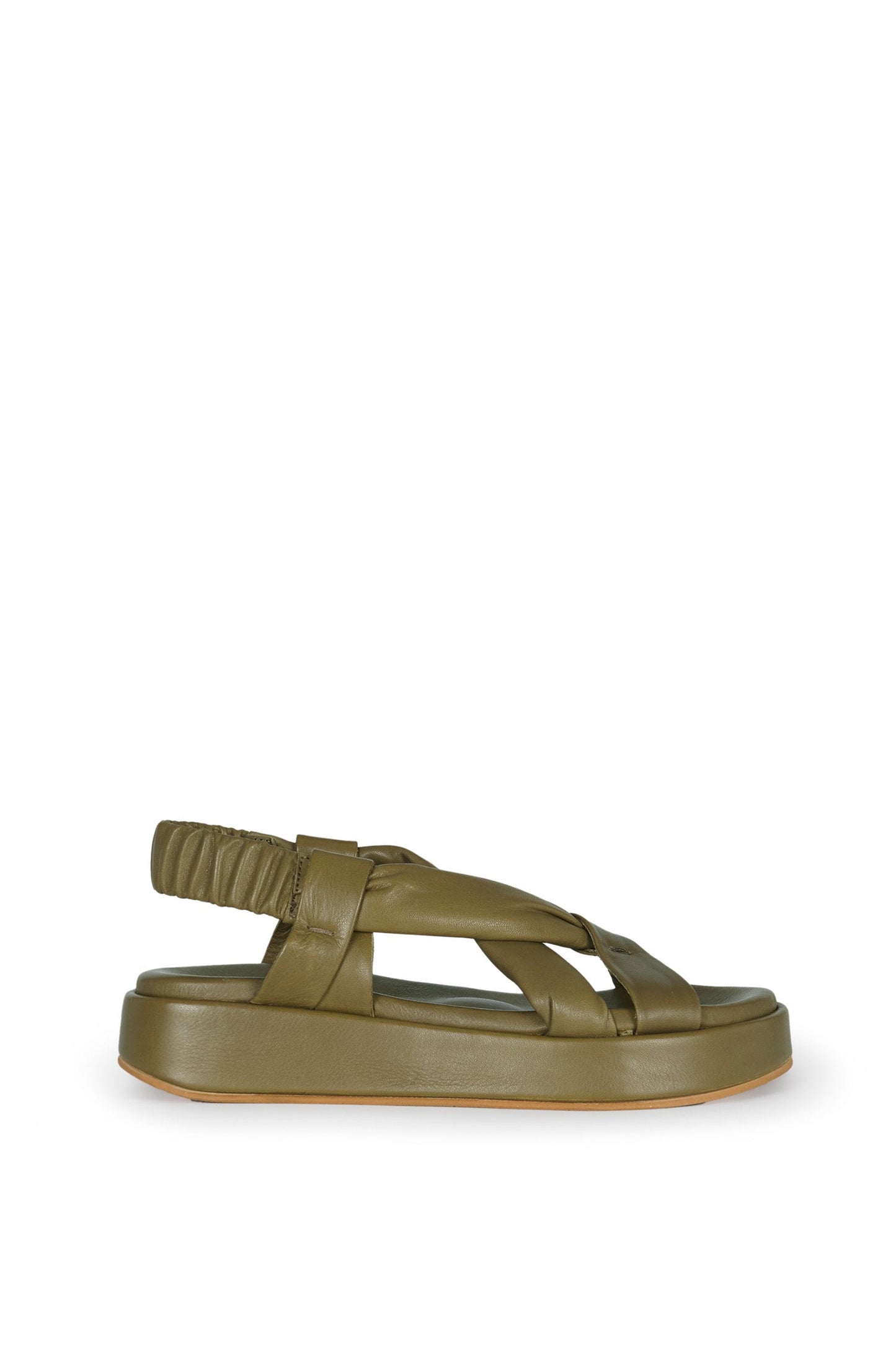 Suro, pistachio leather sandals