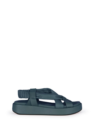 Suro, flat sandal in ocean green