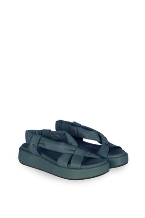 Suro, flat sandal in ocean green