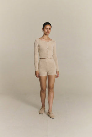 Sylva, cardigan de punto crudo