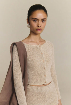 Sylva, cardigan de punto crudo