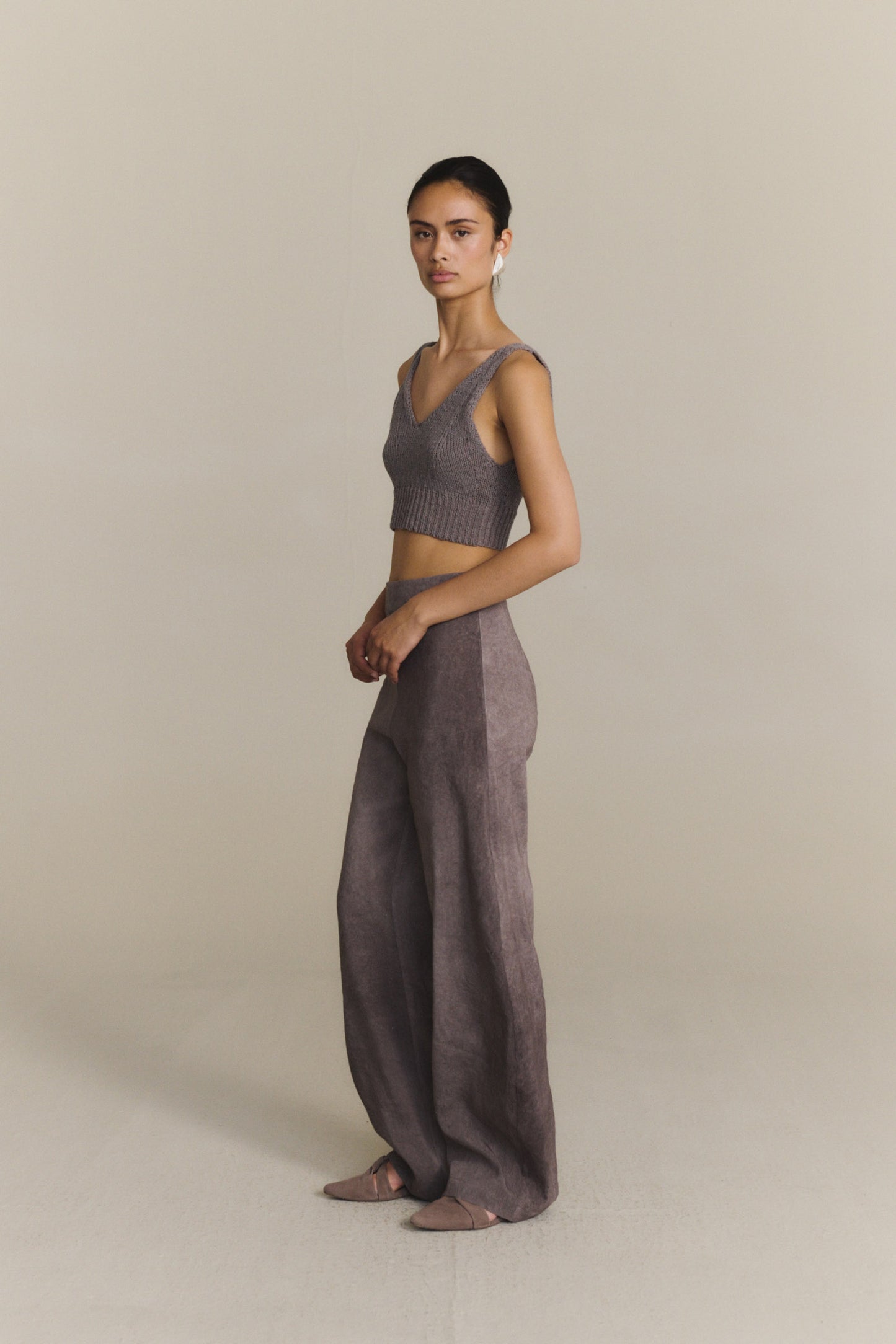 Sabina, fade mauve trousers