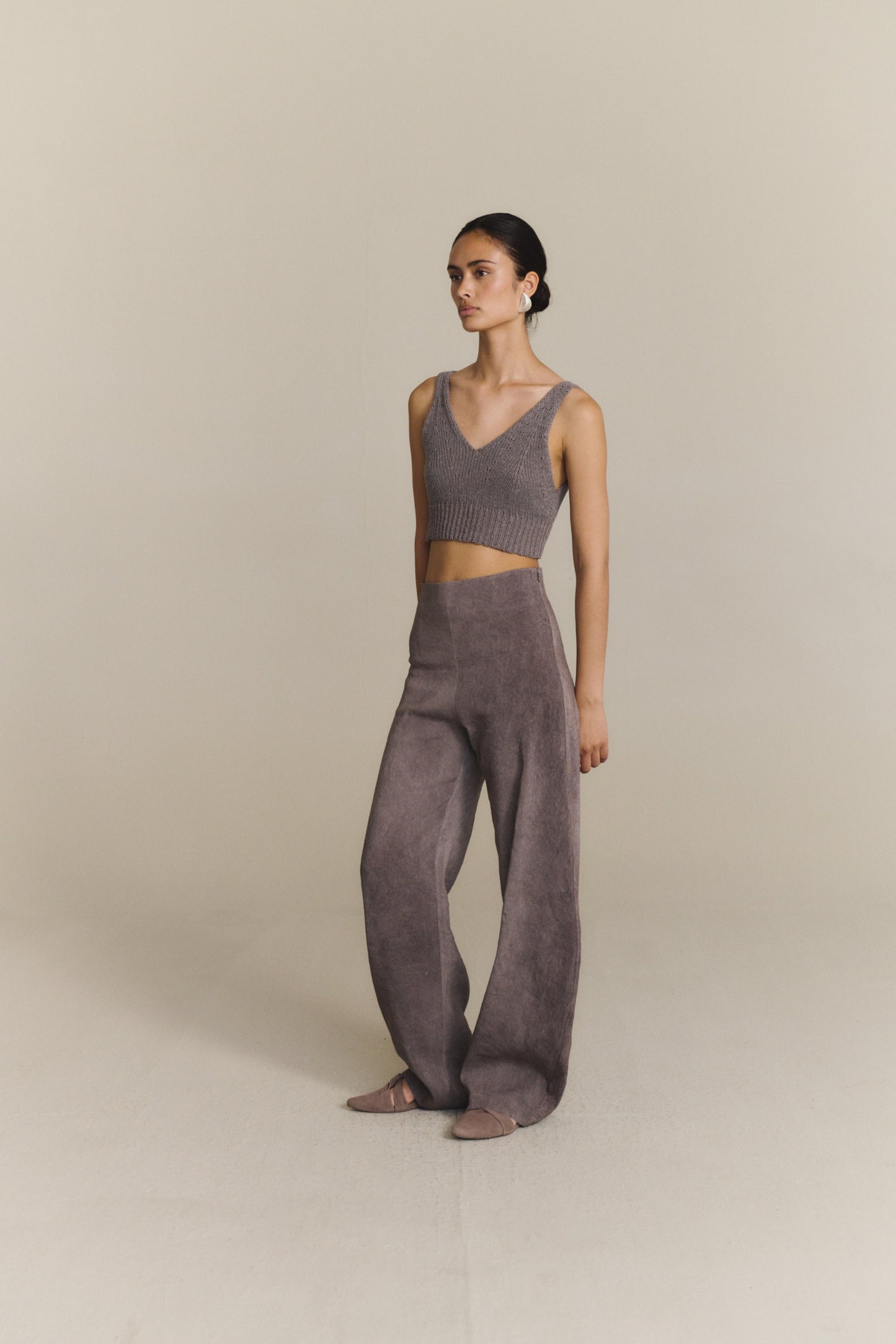 Sabina, fade mauve trousers