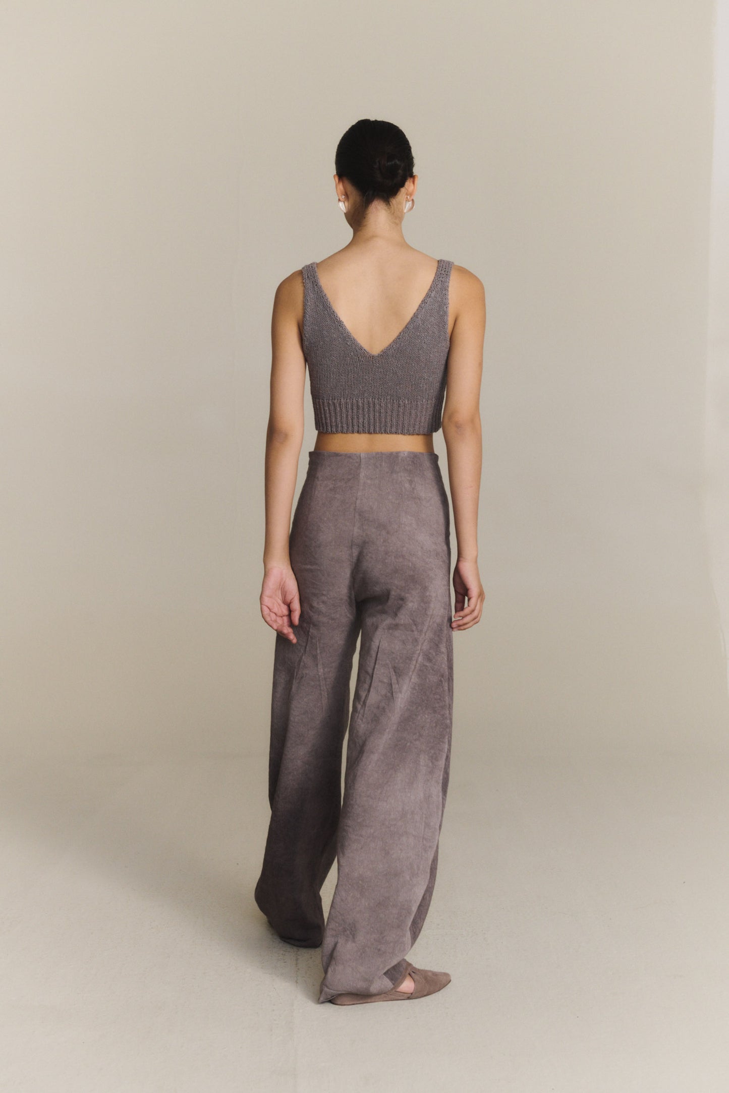 Sabina, fade mauve trousers