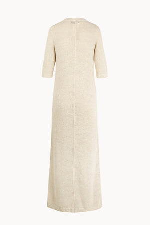 Sylva, vestido largo de punto crudo