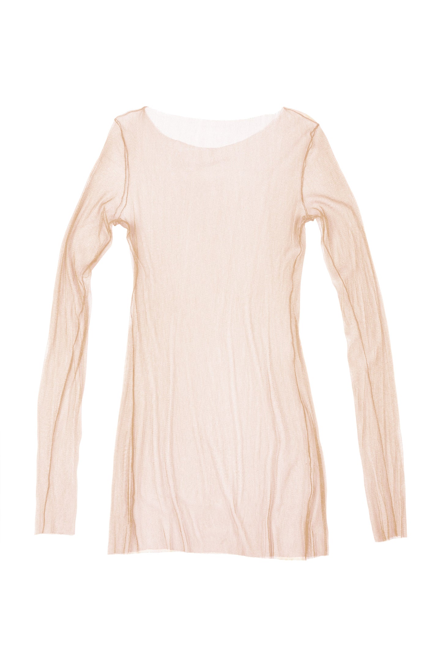 t de tul, tulle top beige