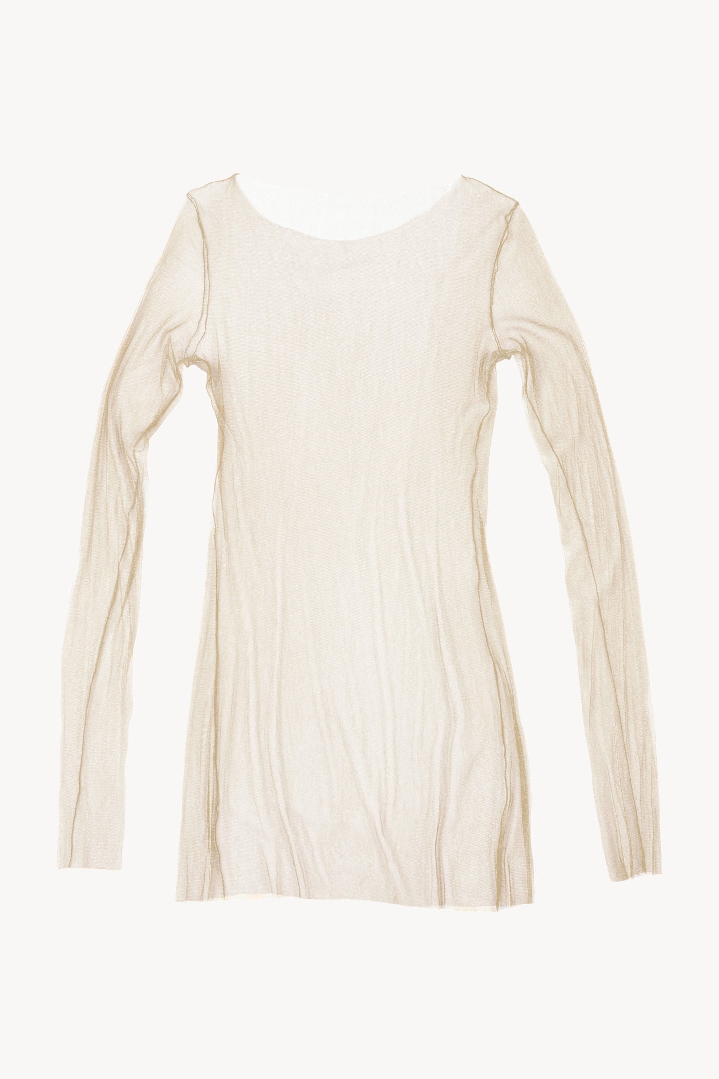 t de tul, silk tulle top beige 17