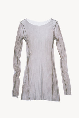 t de tul, tulle top chestnut