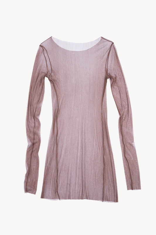 t de tul, silk tulle top cranberry