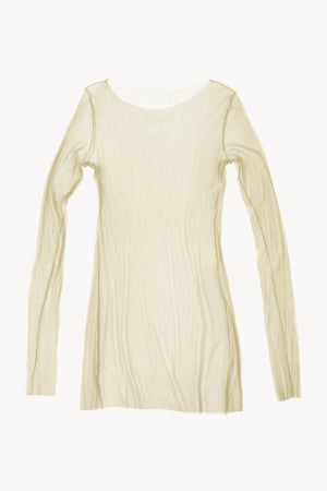 t de tul, silk tulle top dune