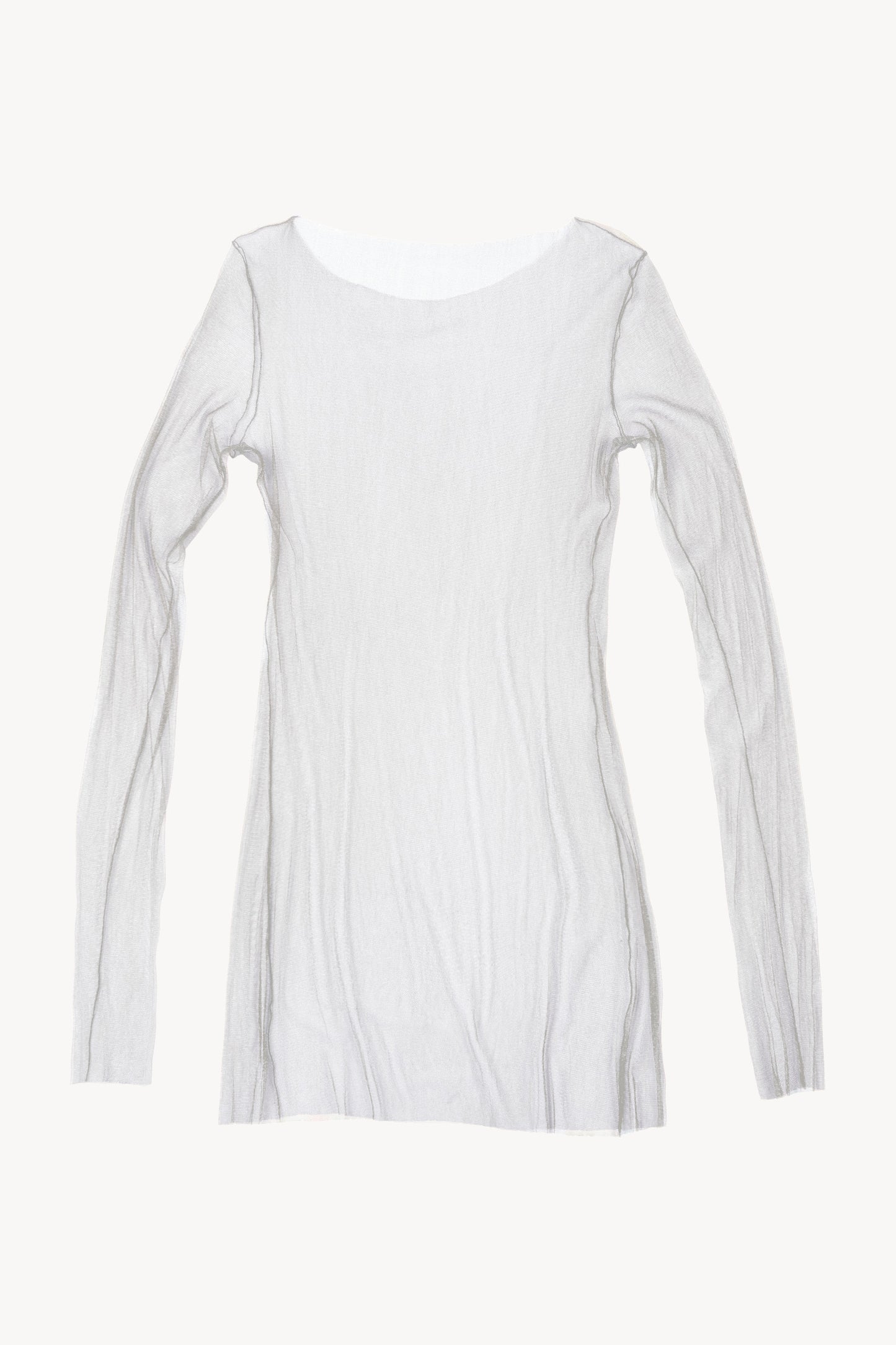 t de tul, silk tulle top ivoire