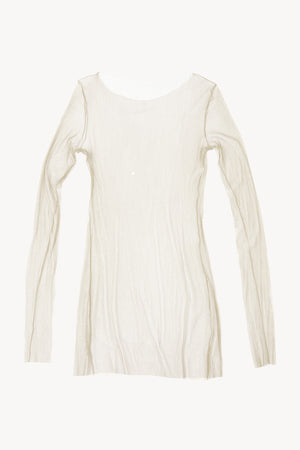 t de tul, top ivoire pale