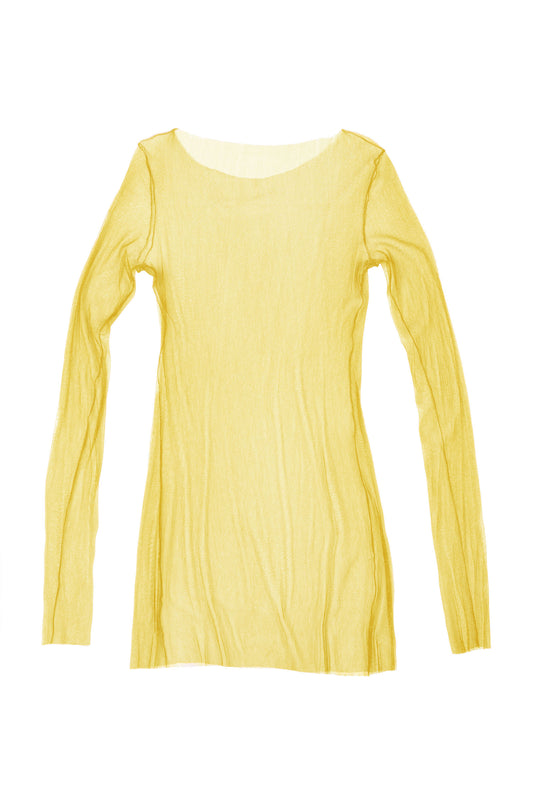 t de tul, tulle top jaune