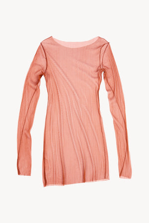 t de tul, tulle top rouille