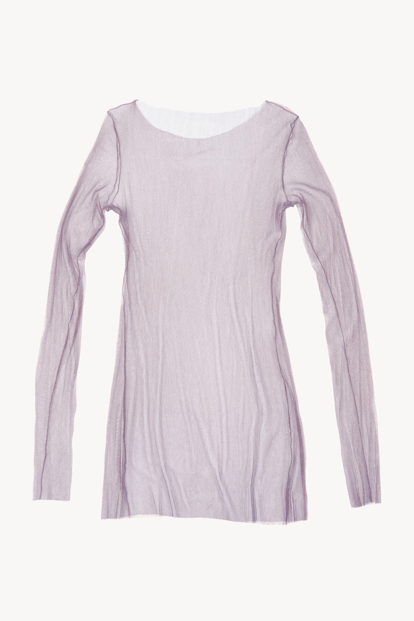 T t de tul, silk tulle top mink 