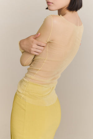 t de tul, tulle top limonade