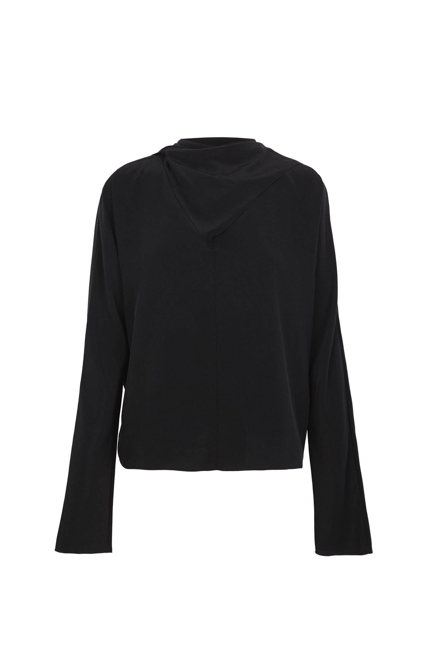 Tala, black silk blouse