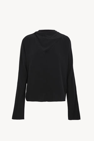 Tala, black silk blouse