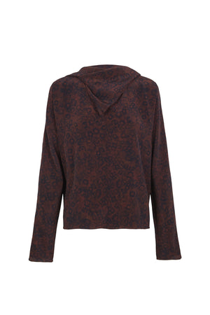 Tala, hoop print silk blouse