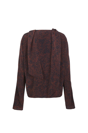 Tala, hoop print silk blouse