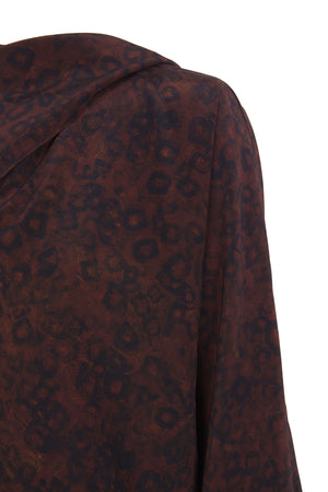 Tala, hoop print silk blouse