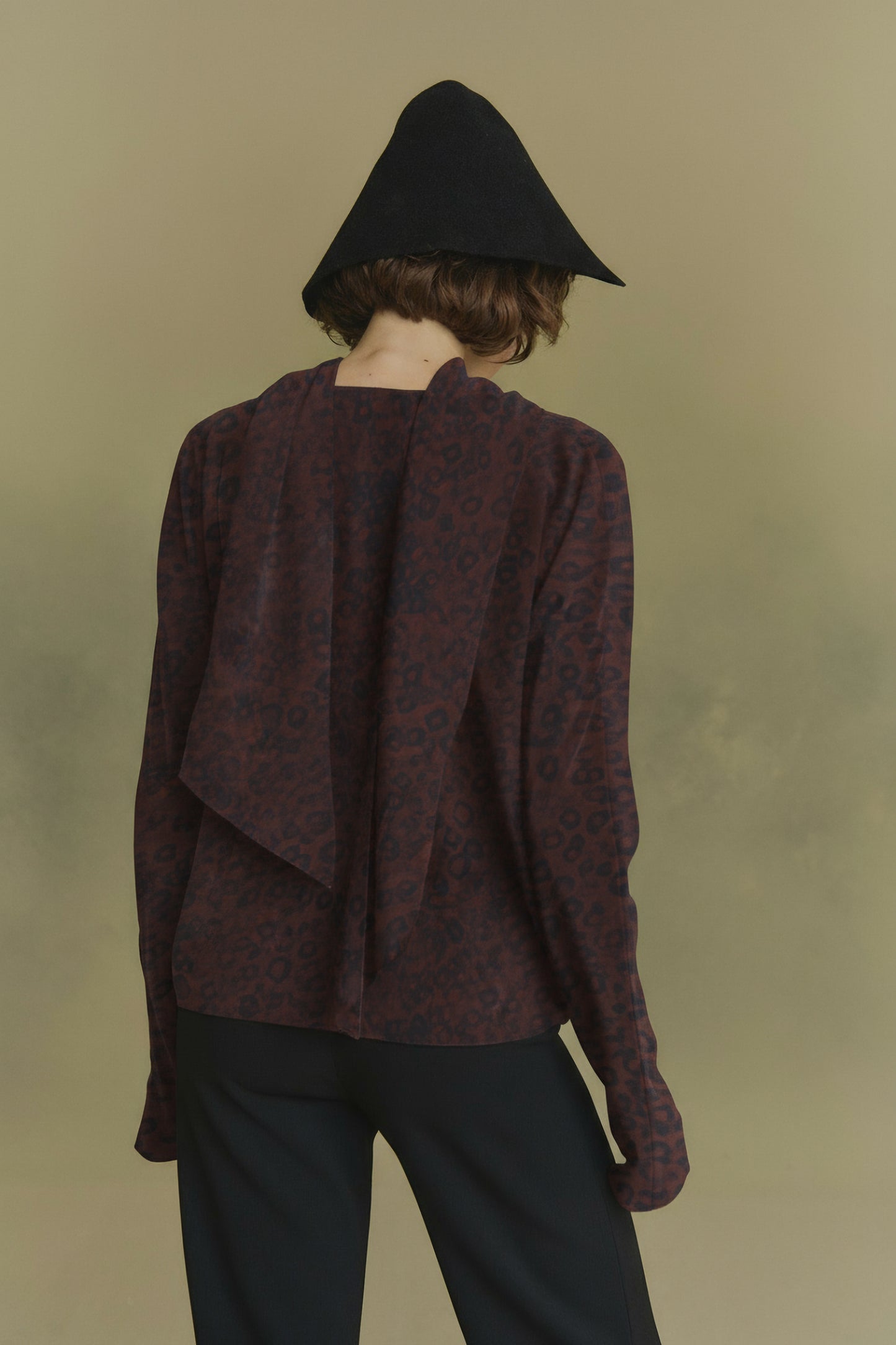 Tala, hoop print silk blouse