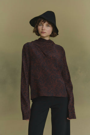 Tala, hoop print silk blouse