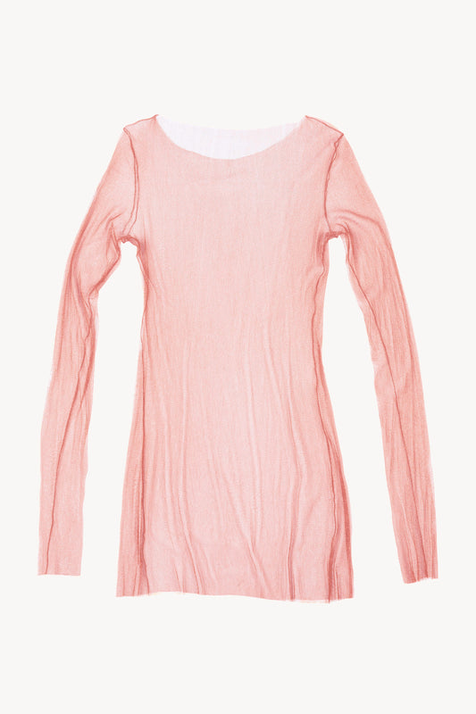 t de tul, silk tulle top sunset po
