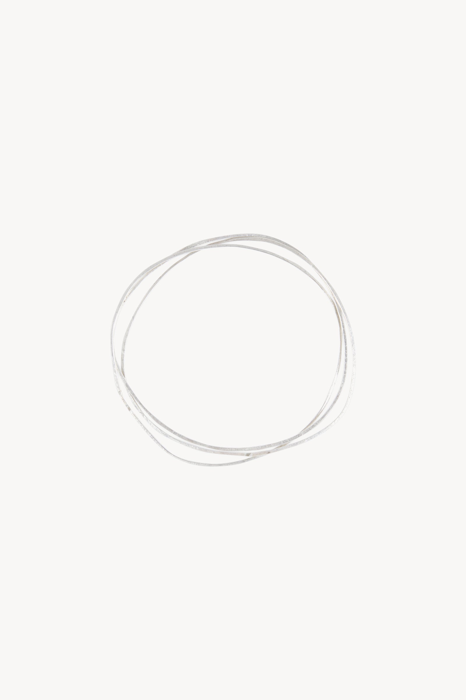 Thalo, intertwined silver bracelets