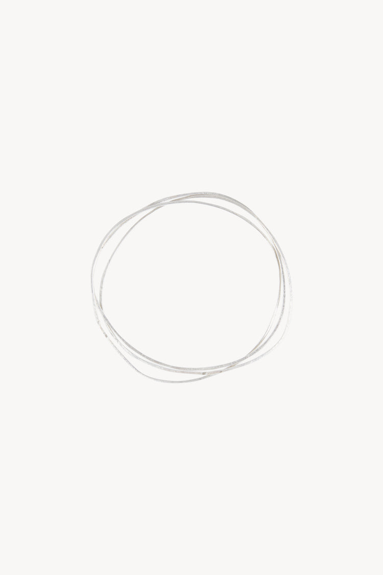 Thalo, intertwined silver bracelets