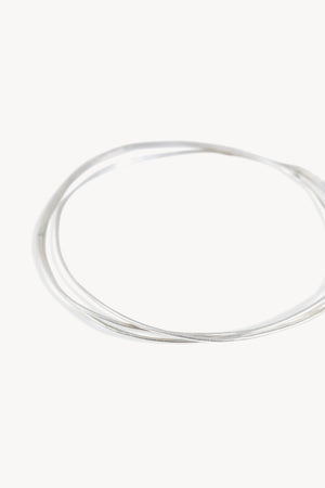 Thalo, intertwined silver bracelets