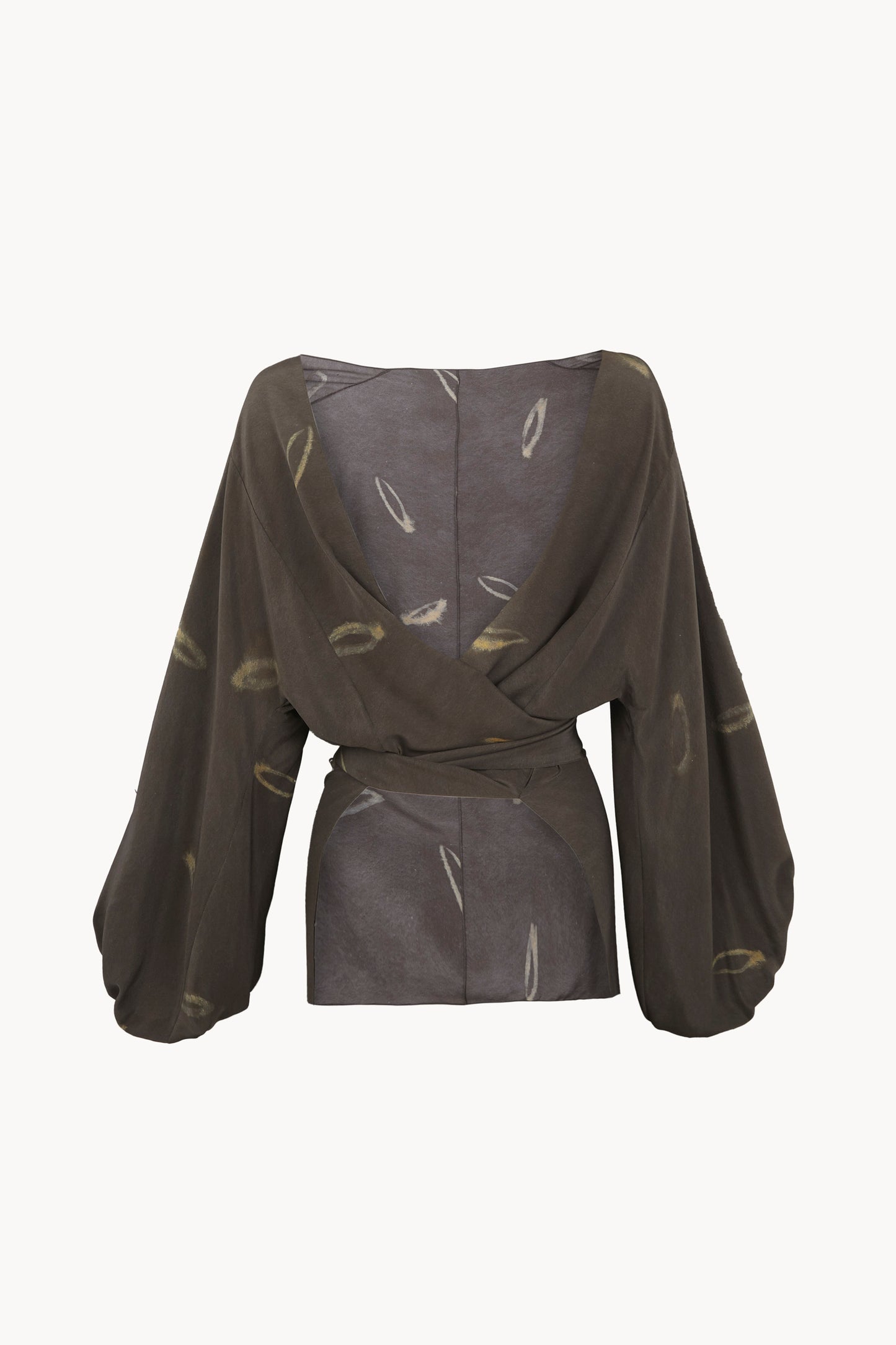 The, top reversible de seda soma print