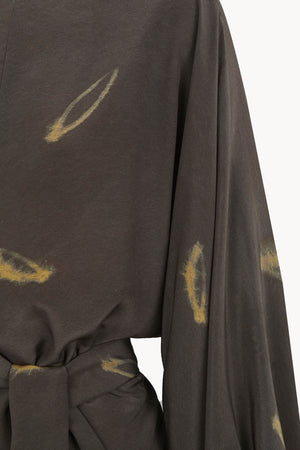 The, top reversible de seda soma print
