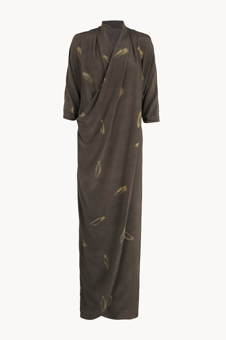 Thea, soma print silk maxi dress