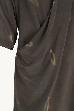Thea, vestido largo de seda soma print