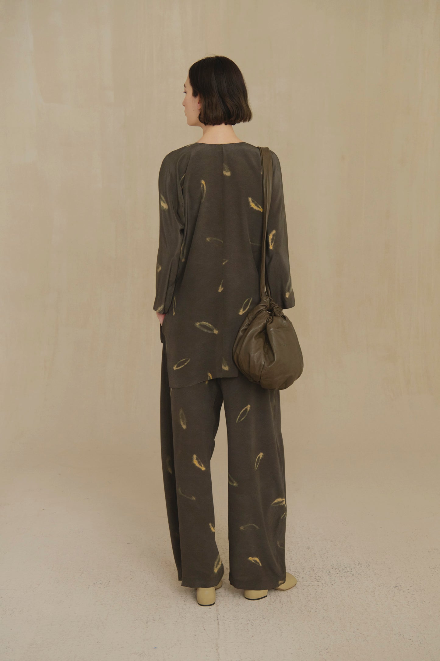 Thea, soma print silk wide blouse