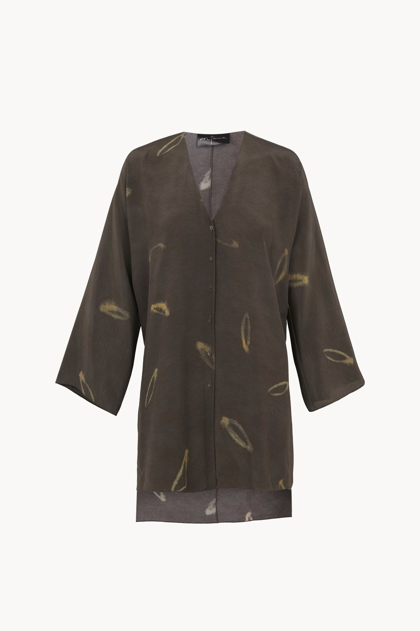 Thea, soma print silk wide blouse