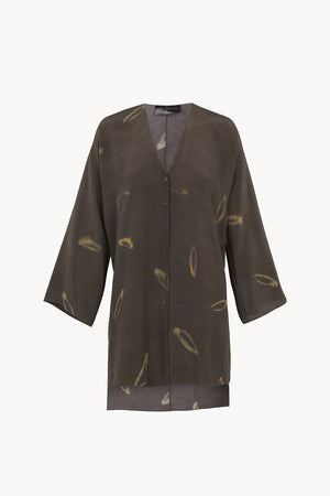 Thea, soma print silk wide blouse