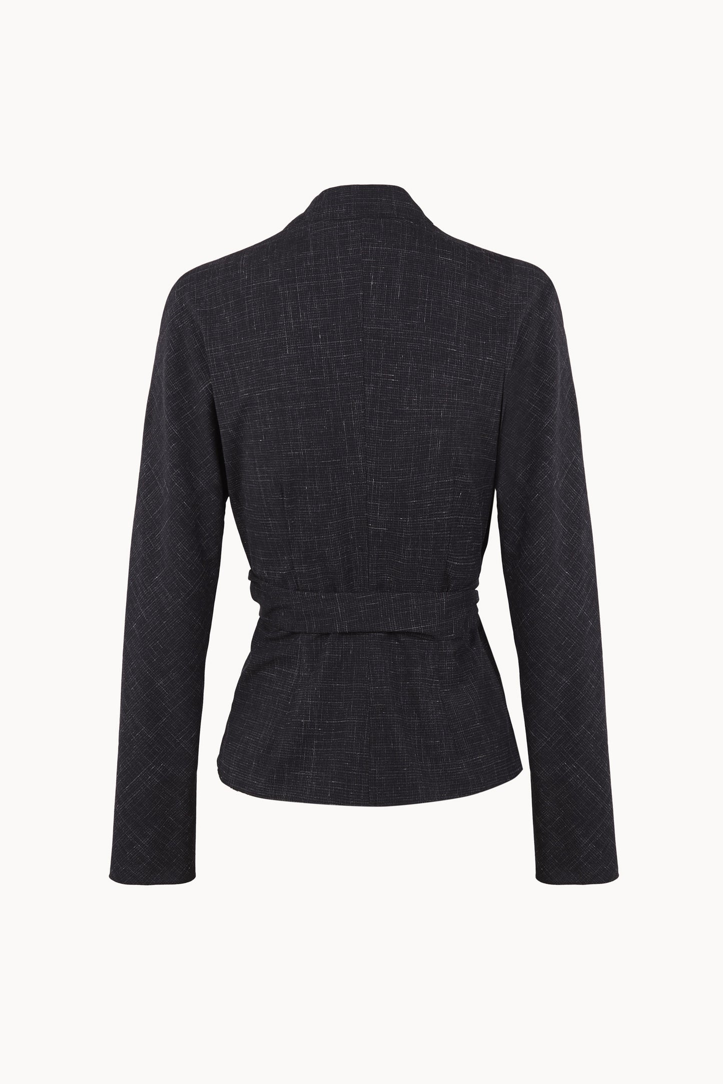 Tiempo, black fitted wool and silk jacket