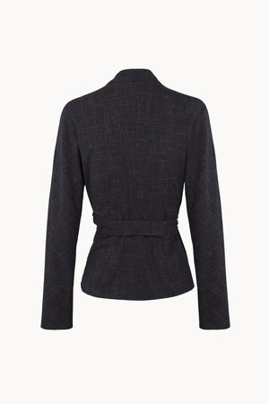 Tiempo, black fitted wool and silk jacket