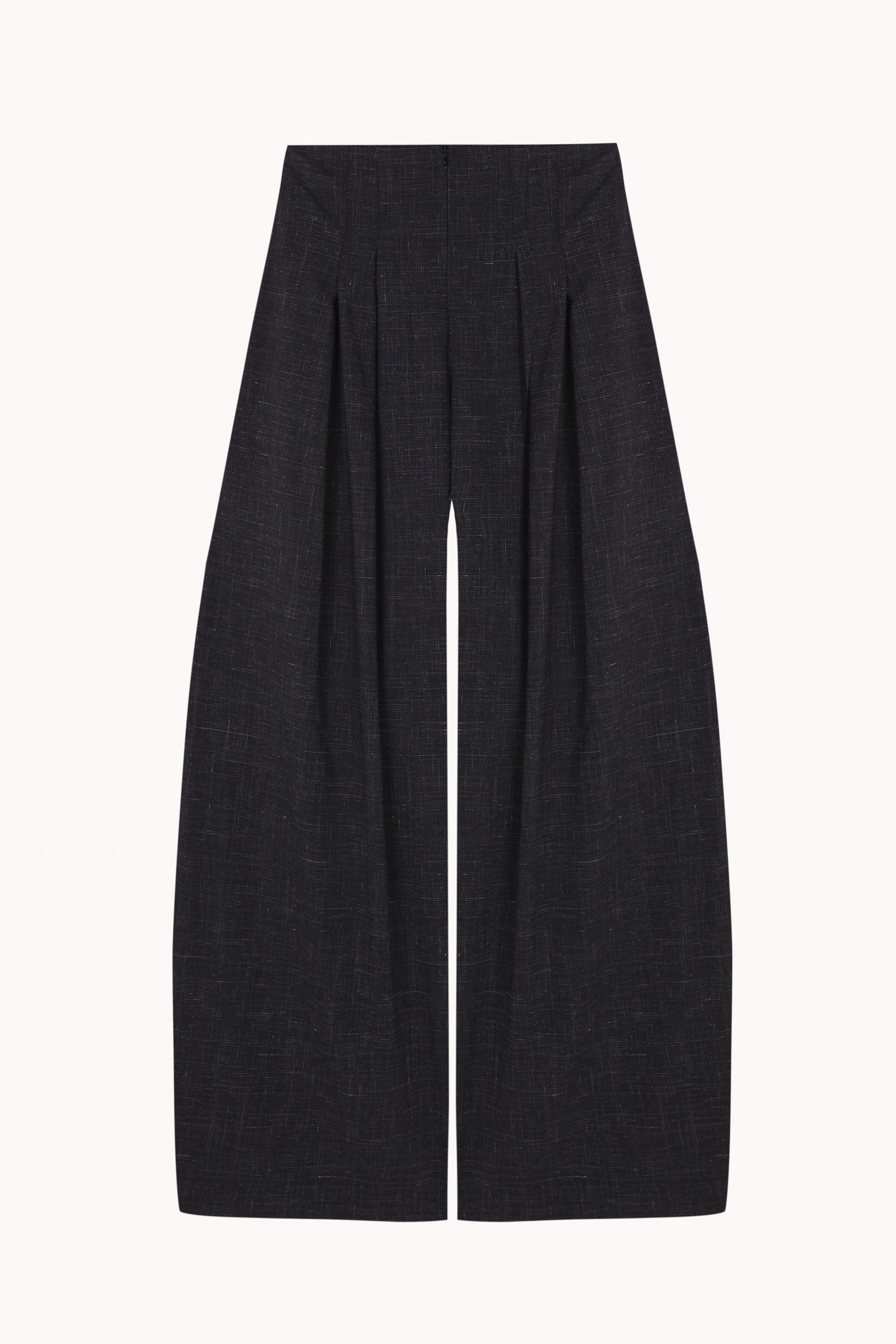 Tiempo, black virgin wool and silk trousers