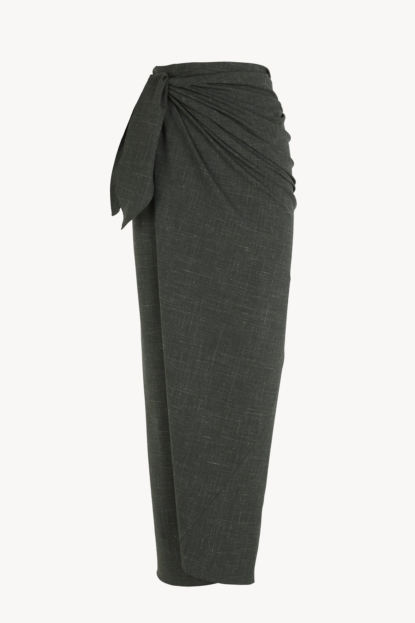 Tiempo, falda envolvente verde jacquard