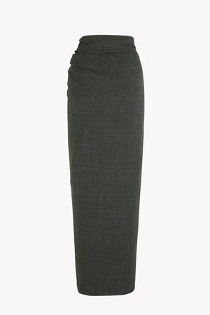 Tiempo, falda envolvente verde jacquard