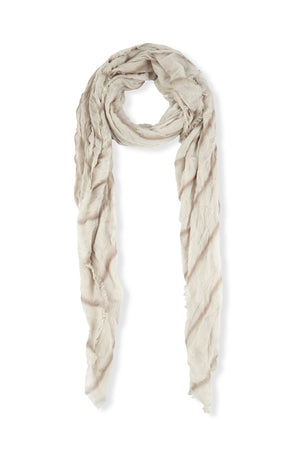 Tilo, gray and brown striped scarf