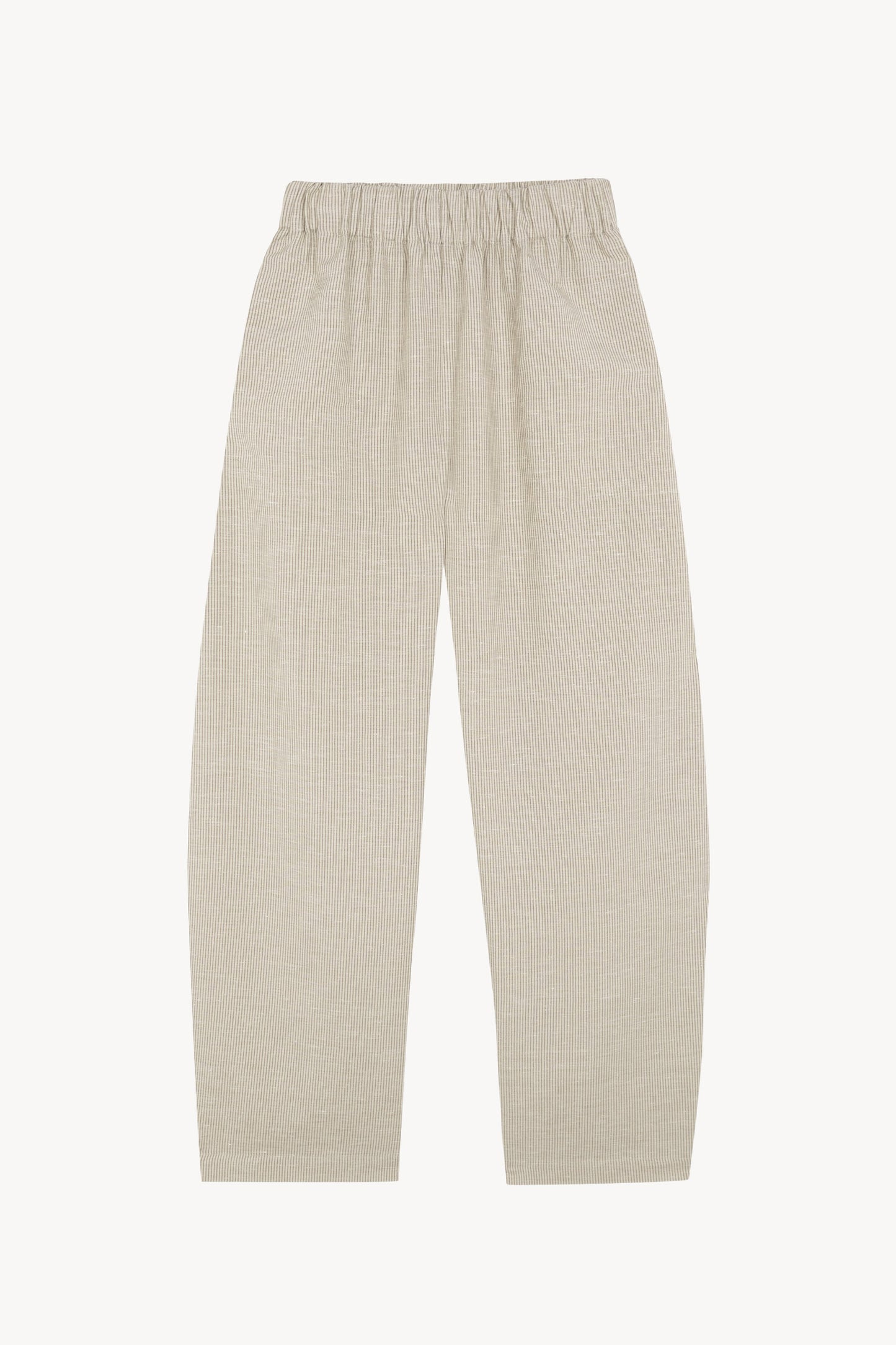 Tilo, gray and brown striped pants