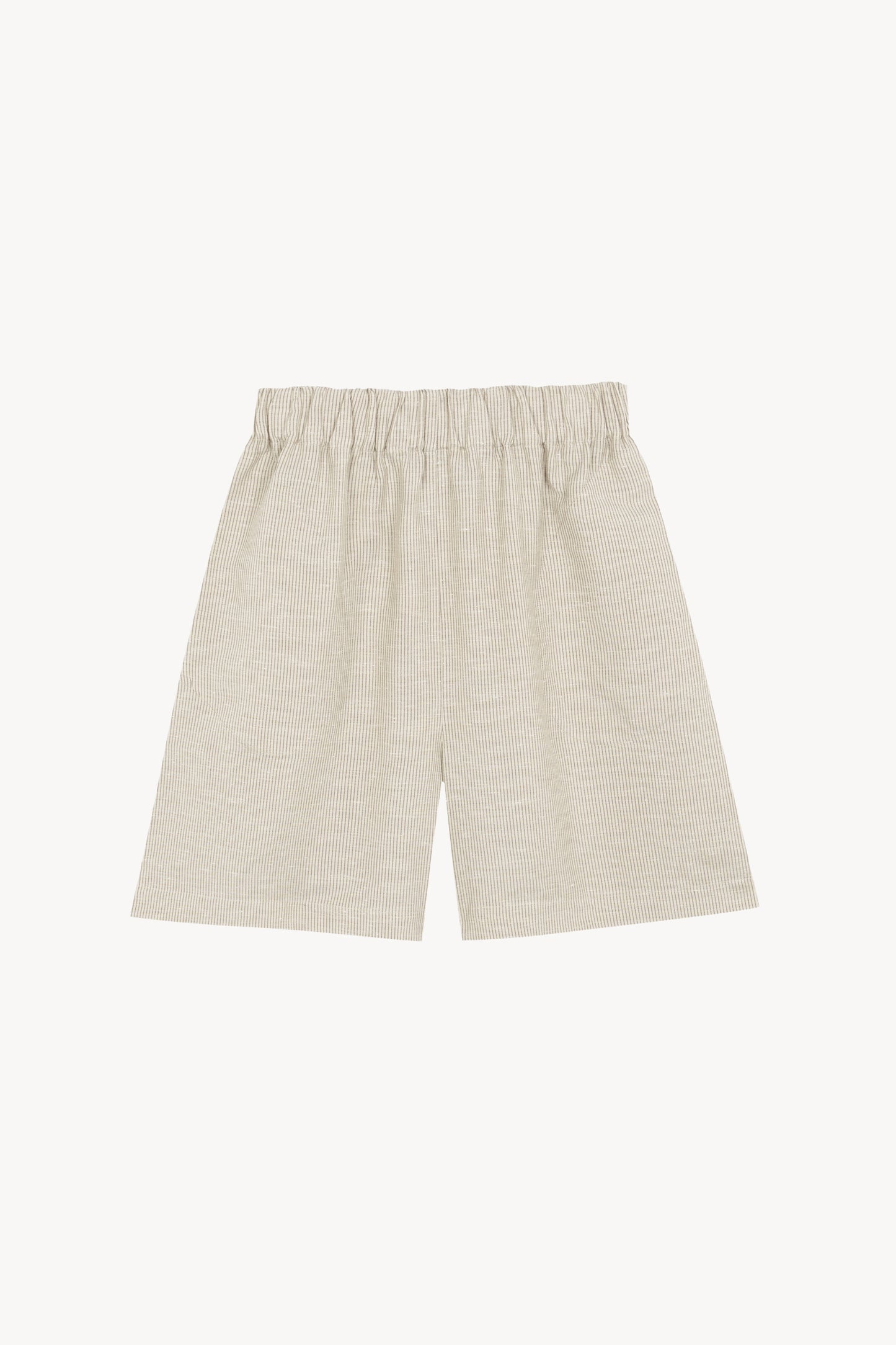 Tilo, shorts de rayas gris y marron