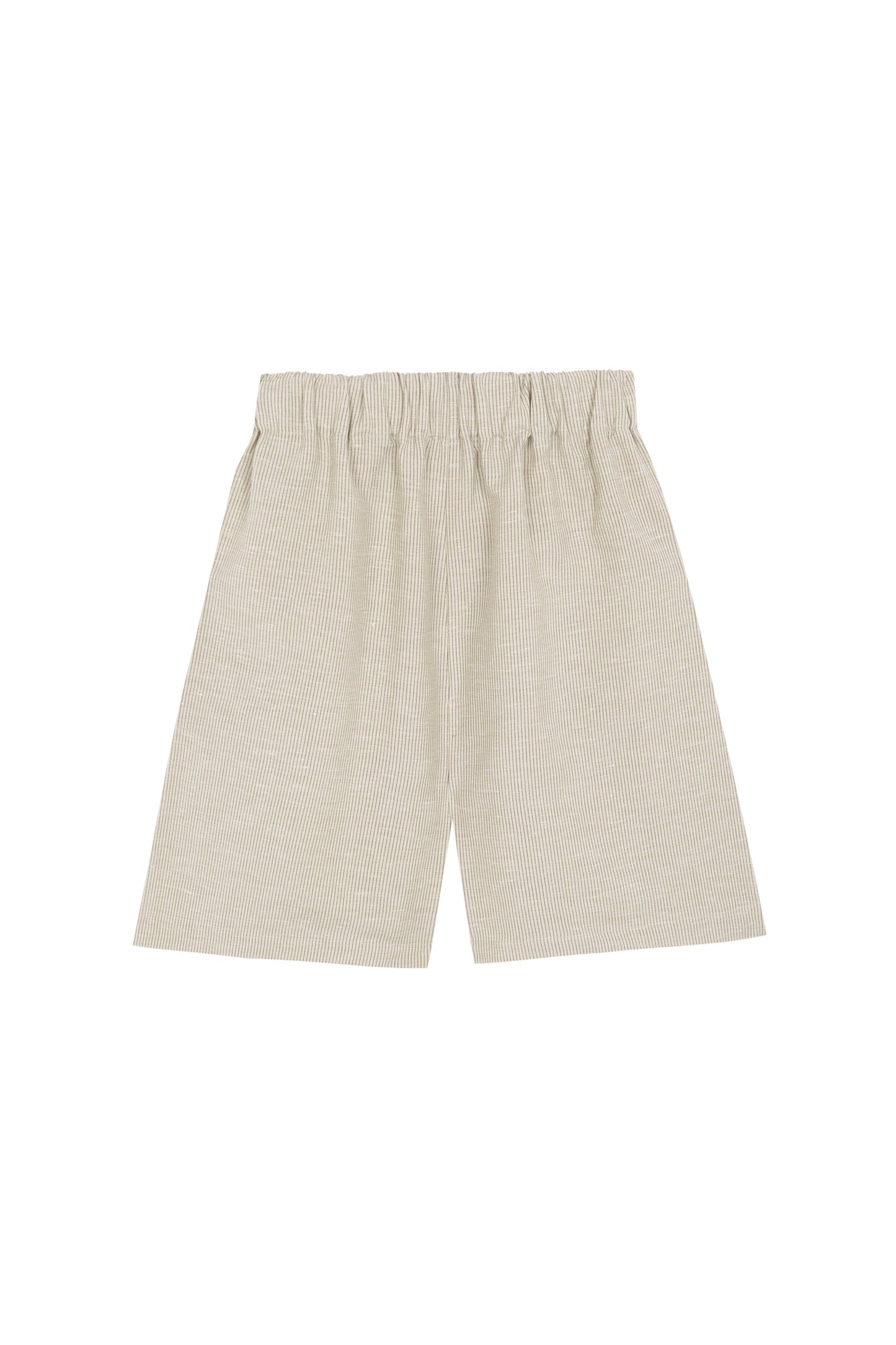 Tilo, gray and brown striped shorts