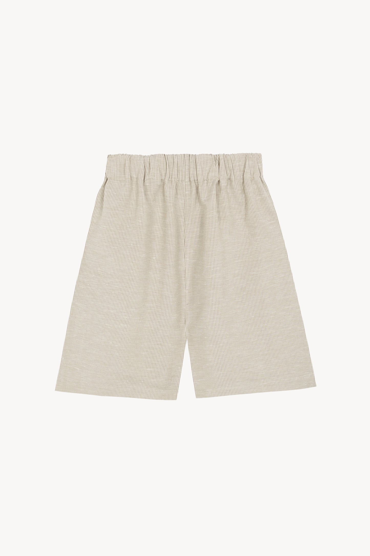 Tilo, shorts de rayas gris y marron