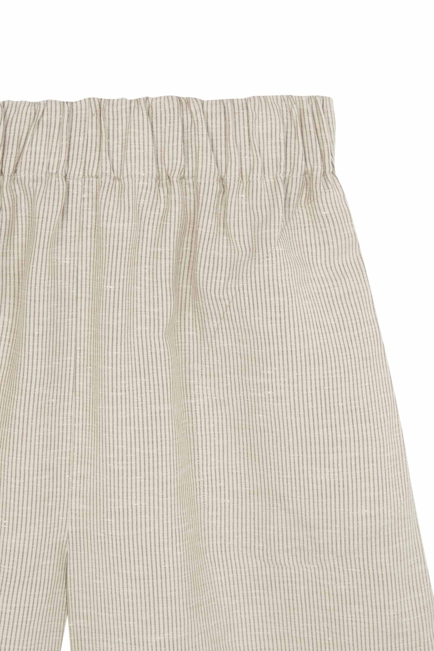 Tilo, gray and brown striped shorts