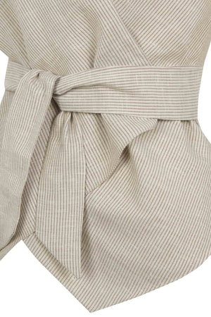 Tilo, gray and brown striped top